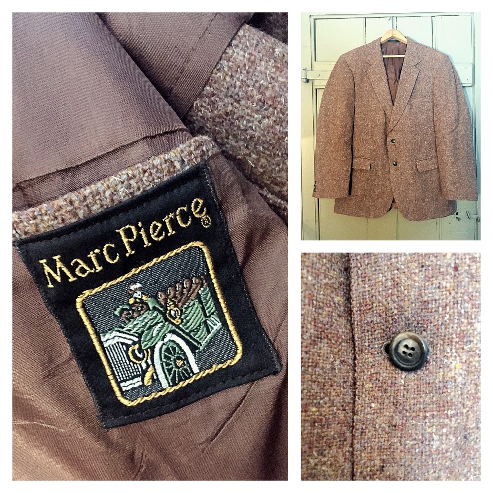 VTG Marc Pierce | Tweed Two-button Wool Blazer